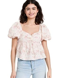 Women's Textured Floral Top