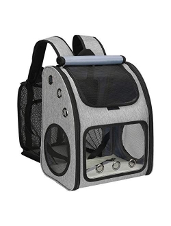 COVONO Expandable Pet Carrier Backpack for Cats, Dogs and Small Animals, Portable Pet Travel Carrier, Super Ventilated Design, Airline Approved, Ideal for Traveling/Hikin