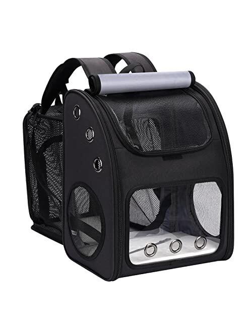 COVONO Expandable Pet Carrier Backpack for Cats, Dogs and Small Animals, Portable Pet Travel Carrier, Super Ventilated Design, Airline Approved, Ideal for Traveling/Hikin