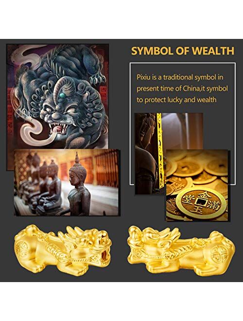 EIELO Feng Shui Pixiu Good Luck Bracelets for Men Women Natural Gemstone Healing Energy Obsidian Pi Yao Dragon Charm Beaded Bracelet Attach Wealth Money Jewelry