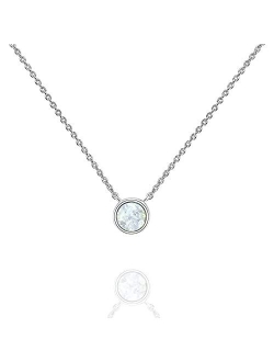 14K Gold Plated Created Opal Necklace | Opal Necklaces for Women