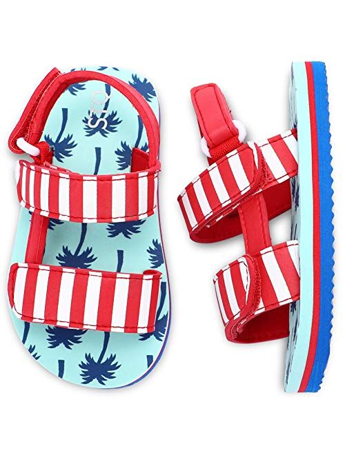 STQ Toddler Sandals Boys Girls Soft Open Toe Outdoor Beach Summer Flats Sandals