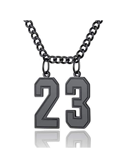 ChainsPro Men/Women Stunning Monogram Letter Necklace, A to Z Initial Charm with Chain-22+2"-Adjustable, 316L Stainless Steel/Gold Plated/Black (Send Gift Box)