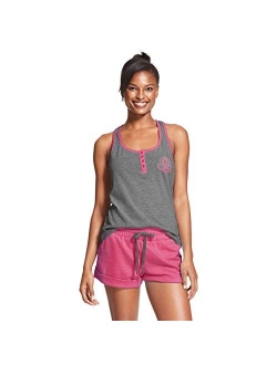 Essentials Womens Pajama Racerback Tank and Pocket Shorts Sleepwear Set