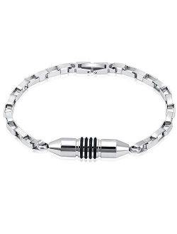 Imrsanl Stainless Steel Cremation Jewelry Urn Bracelet for Ashes - Cylinder Urn Bangles for Human Ashes - Memorial Ashes Keepsake Jewelry for Men Women