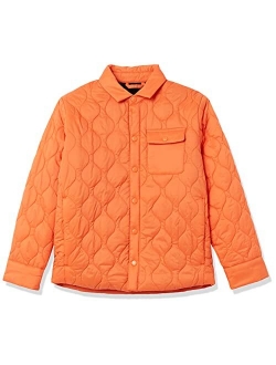 Boys' Sherpa-Lined Quilted Shirt Jacket