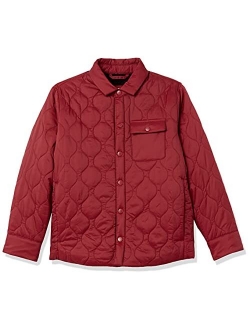 Boys' Sherpa-Lined Quilted Shirt Jacket