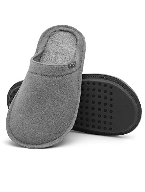 STQ Slippers for Women Memory Foam Warm and Fuzzy House Shoes