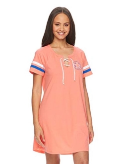 Womens Nightgown Short Sleeve Sleep Shirts for Women