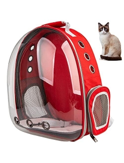 XZKING Cat Backpack Carrier Bubble Bag, Transparent Space Capsule Pet Carrier Dog Hiking Backpack, Small Dog Backpack Carrier for Cats Puppies Airline Approved Travel Car