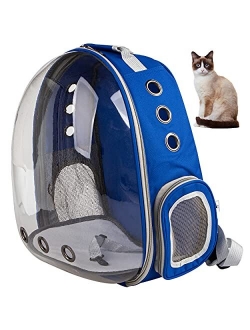 XZKING Cat Backpack Carrier Bubble Bag, Transparent Space Capsule Pet Carrier Dog Hiking Backpack, Small Dog Backpack Carrier for Cats Puppies Airline Approved Travel Car