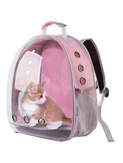 XZKING Cat Backpack Carrier Bubble Bag, Transparent Space Capsule Pet Carrier Dog Hiking Backpack, Small Dog Backpack Carrier for Cats Puppies Airline Approved Travel Car