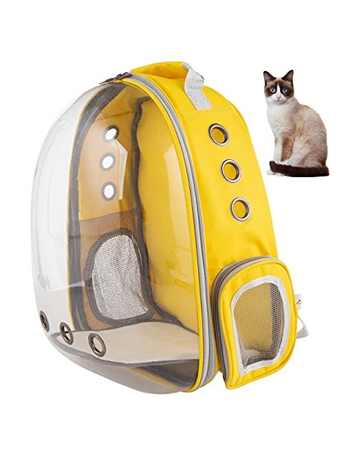 XZKING Cat Backpack Carrier Bubble Bag, Transparent Space Capsule Pet Carrier Dog Hiking Backpack, Small Dog Backpack Carrier for Cats Puppies Airline Approved Travel Car