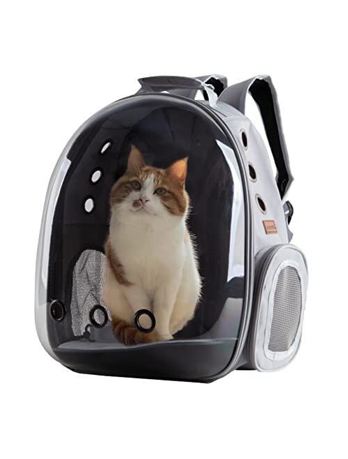 XZKING Cat Backpack Carrier Bubble Bag, Transparent Space Capsule Pet Carrier Dog Hiking Backpack, Small Dog Backpack Carrier for Cats Puppies Airline Approved Travel Car