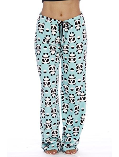 Just Love Womens Cute Character Print Plush Pajama Pants