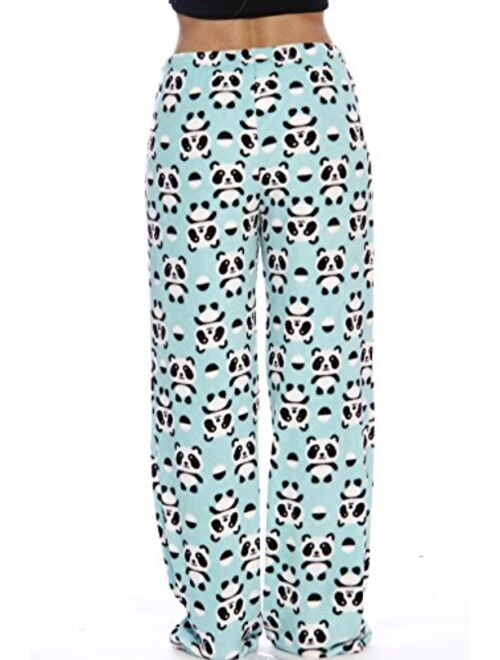 Just Love Womens Cute Character Print Plush Pajama Pants