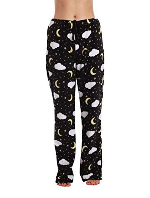 Just Love Womens Cute Character Print Plush Pajama Pants