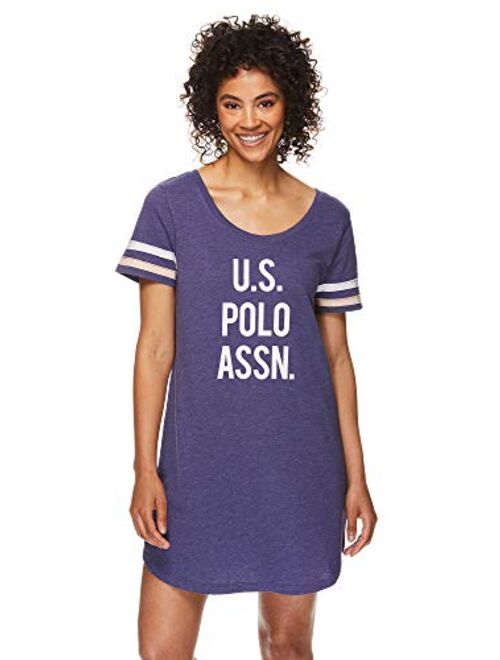 U.S. Polo Assn. Womens Short-Sleeve Sleepshirt - Pajama Tee Nightgown for Women