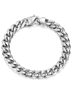 Trendsmax 11mm/15mm Men's 316L Stainless Steel Gold Chunky Curb Cuban Link Chain Bracelet Gifts for Men Boys 8 9 10 inch