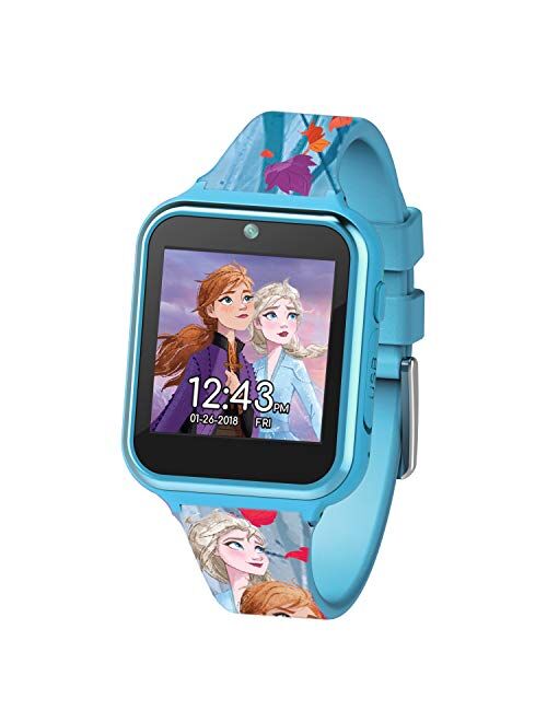 Accutime Disney Frozen Touch-Screen Smartwatch, Built in Selfie-Camera, Easy-to-Buckle Strap, Purple Smart Watch