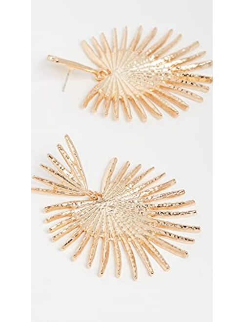 Kenneth Jay Lane Women's Gold Fan Drop Post Earrings