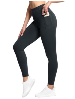 Tummy Control Workout Leggings with Pockets High Waist Athletic Yoga Pants for Women Running, Hiking