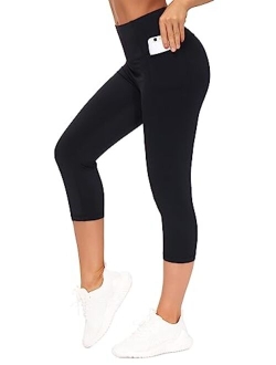 Tummy Control Workout Leggings with Pockets High Waist Athletic Yoga Pants for Women Running, Hiking