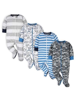 Onesies Brand Baby Boys 4-Pack Sleep 'N Plays Footies