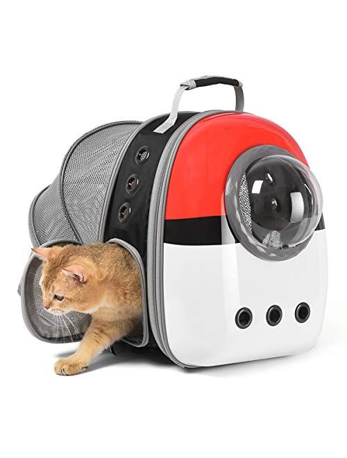 Jerrycat pet Carrier Backpack and Puppy Backpack,Expandable Breathable cat Backpack,Space Capsule cat Backpack Suitable for Travel, Hiking, Walking and Outdoor Activities