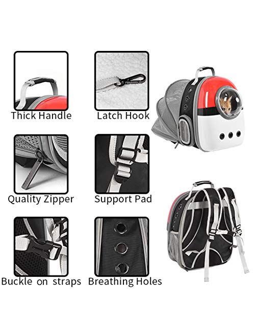 Jerrycat pet Carrier Backpack and Puppy Backpack,Expandable Breathable cat Backpack,Space Capsule cat Backpack Suitable for Travel, Hiking, Walking and Outdoor Activities