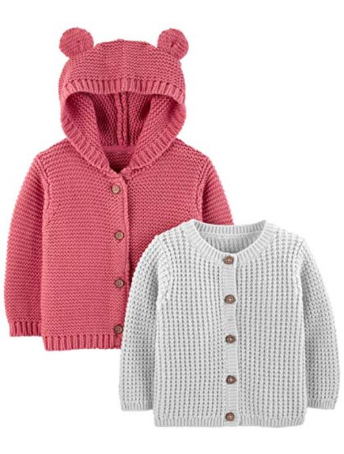 Simple Joys by Carter's Unisex Toddlers and Babies' Knit Cardigan Sweaters, Pack of 2