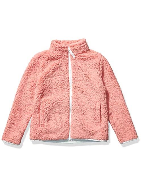 Amazon Essentials Girls' Sherpa Fleece Full-Zip Jacket