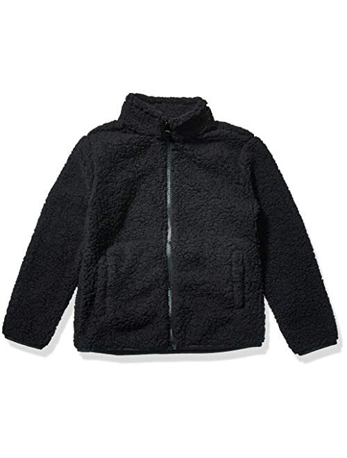 Amazon Essentials Girls' Sherpa Fleece Full-Zip Jacket