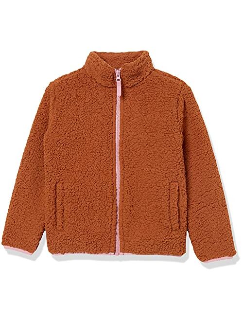 Amazon Essentials Girls' Sherpa Fleece Full-Zip Jacket