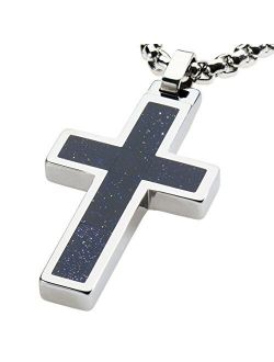 Gestalt Couture Unique GESTALT® Tungsten Cross Pendant with 4mm Surgical Stainless Steel Box Chain.