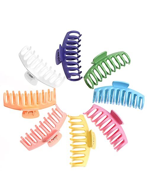 SHALAC Large Hair Claw Clips for Thick Hair 4 PCS , Strong Hold Perfect for Women, Barrettes for Long Hair, Fashion Accessories for Girls , Hair Clamps Clip 4 Inch Big Ha