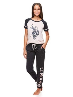 Womens Pajama Sets - Tee and Pajama Pants with Pockets Lounge Sets for Women