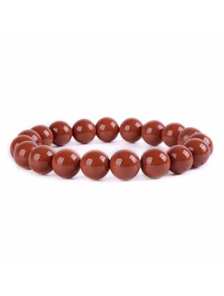 Justinstones Gem Semi Precious Gemstone 10mm Round Beads Stretch Bracelet 7 Inch Unisex