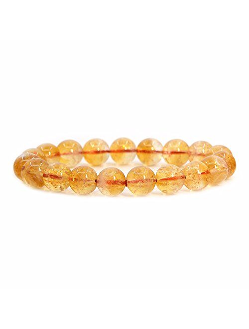 Justinstones Gem Semi Precious Gemstone 10mm Round Beads Stretch Bracelet 7 Inch Unisex