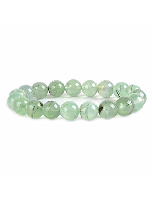 Justinstones Gem Semi Precious Gemstone 10mm Round Beads Stretch Bracelet 7 Inch Unisex