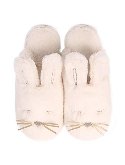 Caramella Bubble Bunny Slippers for Women Fuzzy Animal Memory Foam Indoor House Slippers Christmas Slippers Gifts