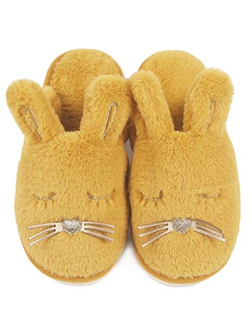 Caramella Bubble Bunny Slippers for Women Fuzzy Animal Memory Foam Indoor House Slippers Christmas Slippers Gifts