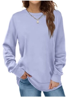 Dofaoo Sweatshirts for Women Crewneck Long Sleeve Shirts Tunic Tops for Leggings