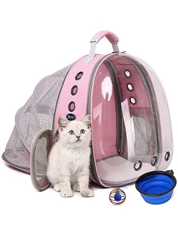 SUPERBE Cat Backpack Carrier Bubble Bag, Ventilate Transparent Pet Backpack for Small Dogs Hiking, Travel, Outdoor, Airline-Approved Space Capsule Backpack