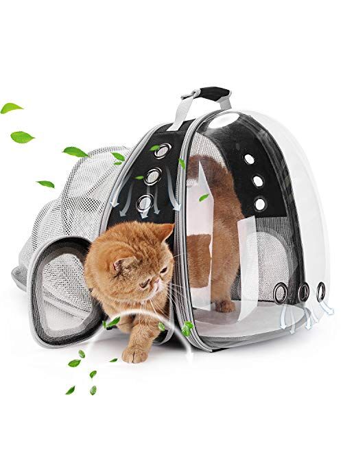 LOLLIMEOW Pet Carrier Backpack, Bubble Backpack Carrier, Cats and Puppies,Airline-Approved, Designed for Travel, Hiking, Walking & Outdoor Use