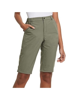 Women's Quick Dry Stretch Hiking Cargo Camping Shorts Lightweight Water Resistant Summer Nylon Active Travel