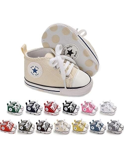 Save Beautiful Baby Girls Boys Canvas Sneakers Soft Sole High-Top Ankle Infant First Walkers Crib Shoes