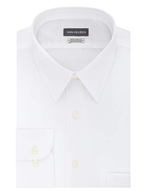 Van Heusen Men's Dress Shirt Regular Fit Poplin Solid