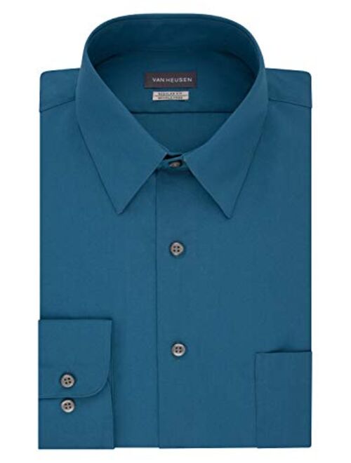 Van Heusen Men's Dress Shirt Regular Fit Poplin Solid