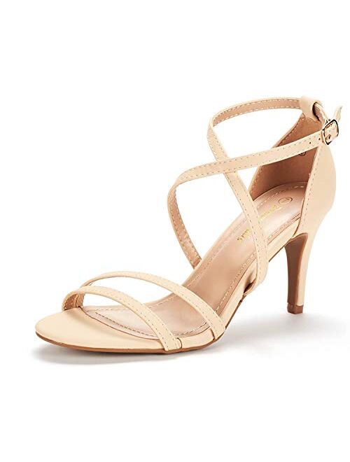 DREAM PAIRS Women's Gigi Fashion Stilettos Open Toe Pump Heel Sandals